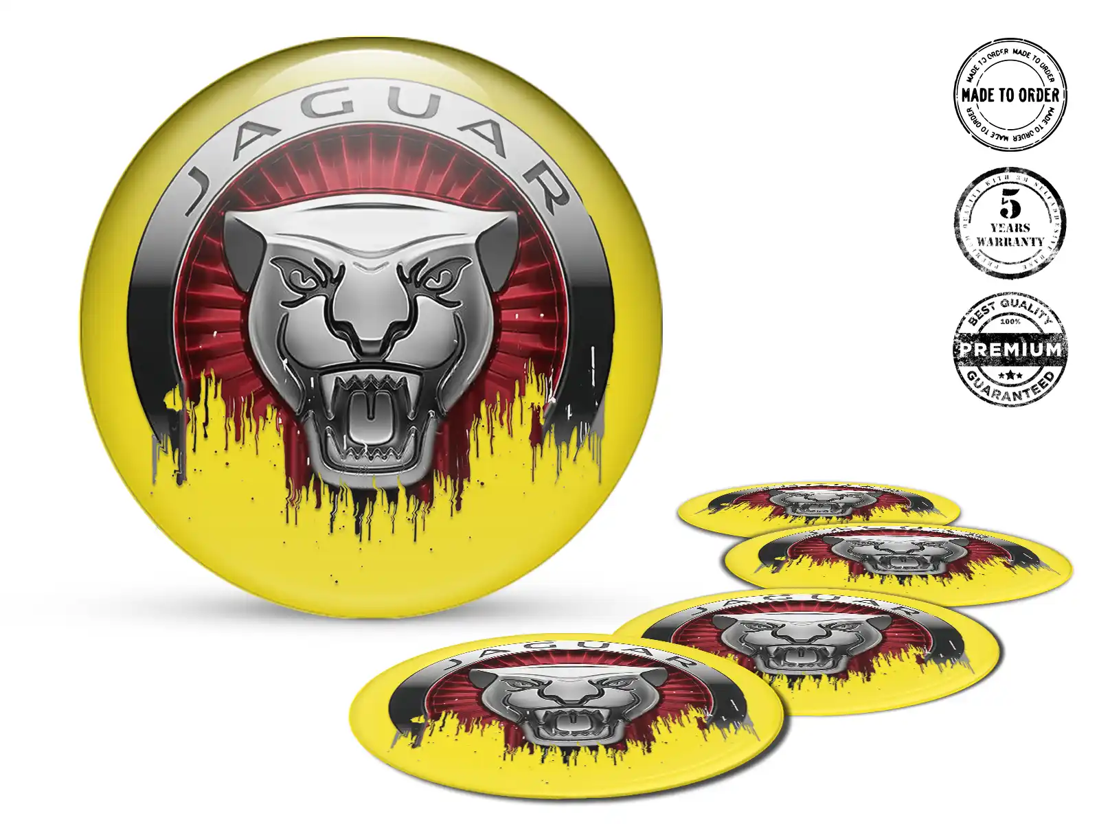 Jaguar Radembleme Stil Hochwertige Gewölbte Labels